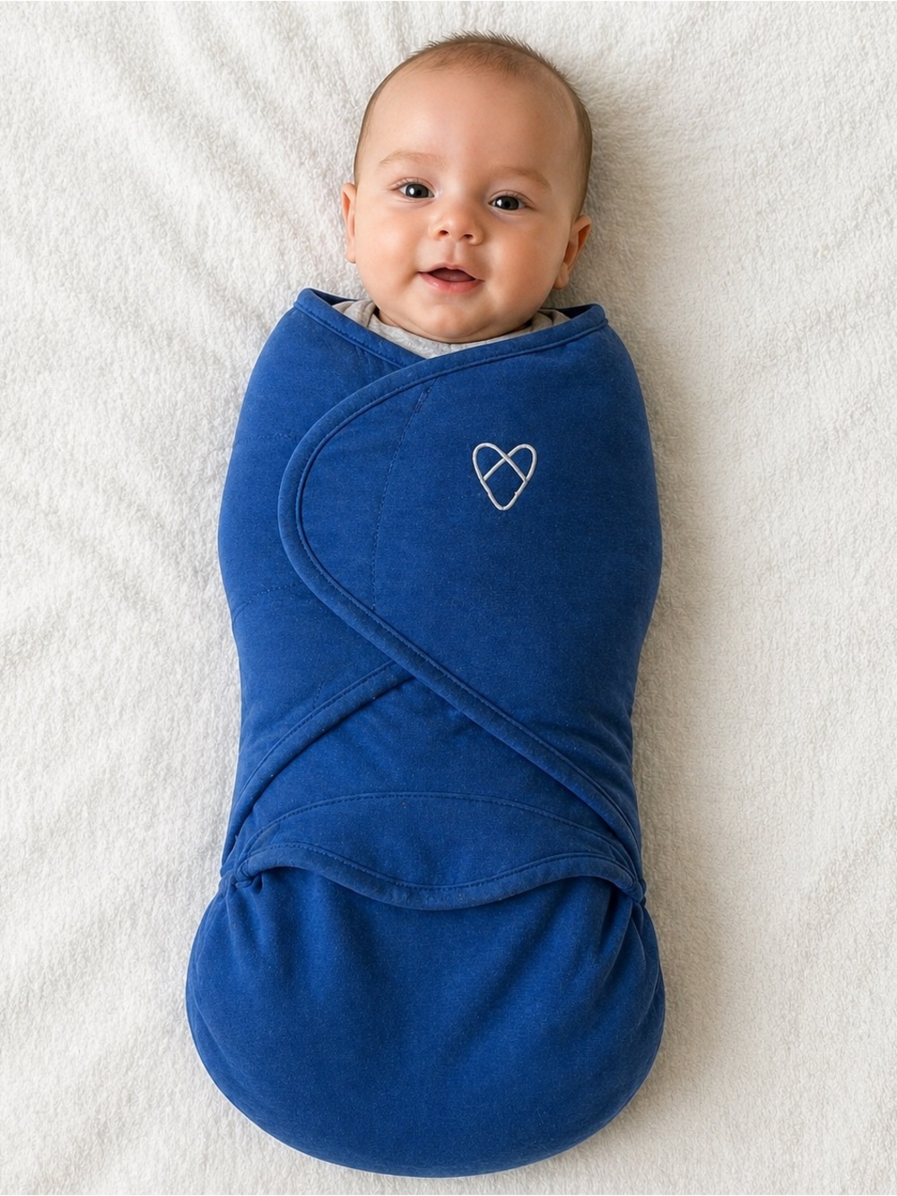 SwaddleMe Navy Blue Infant Swaddle Sack with Heart Logo